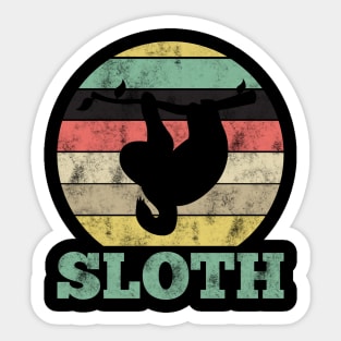 Retro Sloth Text Sticker